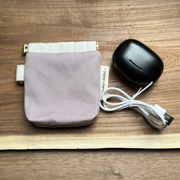 バネポーチ⭐︎帆布ポーチ⭐︎パカパカとクセになる開けやすさ⭐︎ 6枚目の画像