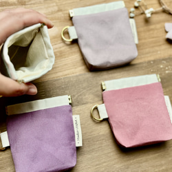 バネポーチ⭐︎帆布ポーチ⭐︎パカパカとクセになる開けやすさ⭐︎ 3枚目の画像