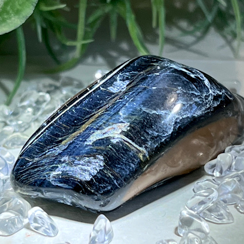 ビジネス運✨ ホークアイ ブルータイガーアイ 原石 タンブル 天然石