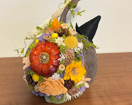 幸せを呼ぶブッダナッツアレンジ ハロウィン ドライフラワー ＊COCO