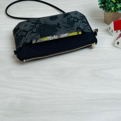 小さめポシェット♪リバティ＊帆布＊スマホショルダー*スマホポーチ 5枚目の画像