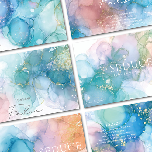 個性的な名刺ショップカードアクセサリー台紙ポイントカード【YY19-24