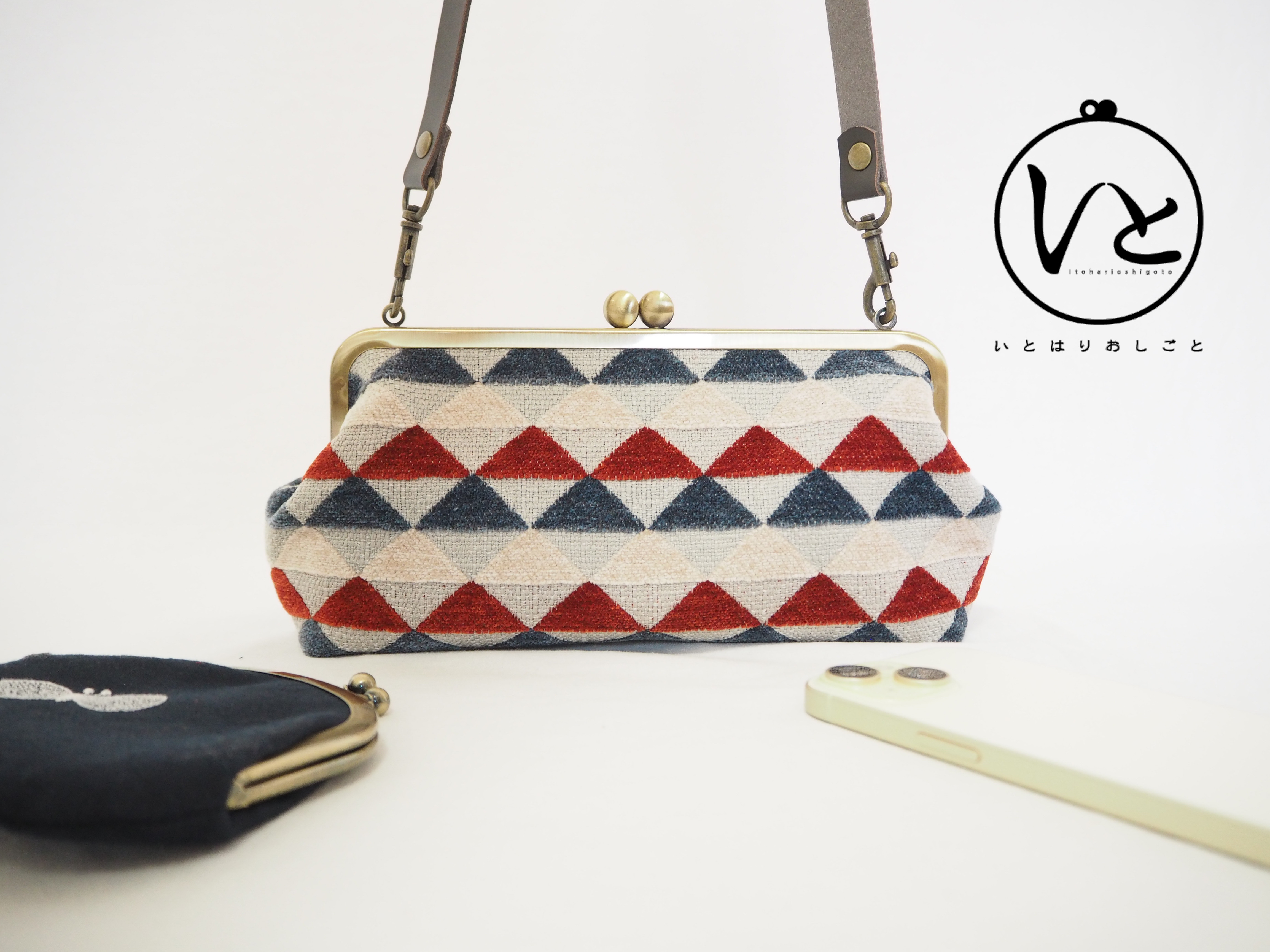 【受注制作】スマホも収納　がまぐちお財布ポーチ≪Nexus Ciencia≫