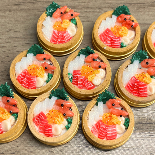 桶もり海鮮丼 ミニチュア シルバニアサイズ(1/12) 送料無料 その他置物