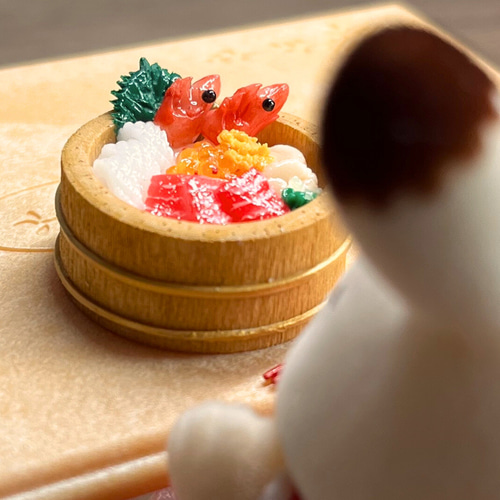 桶もり海鮮丼 ミニチュア シルバニアサイズ(1/12) 送料無料 その他置物