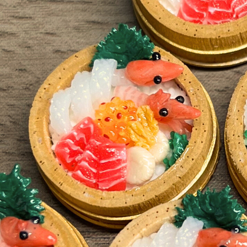 桶もり海鮮丼 ミニチュア シルバニアサイズ(1/12) 送料無料 その他置物