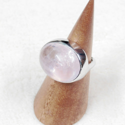 モルガナイト　silverリング y様、オーダー品_モルガナイトとSV925の指輪（横置き、天然石、ふく