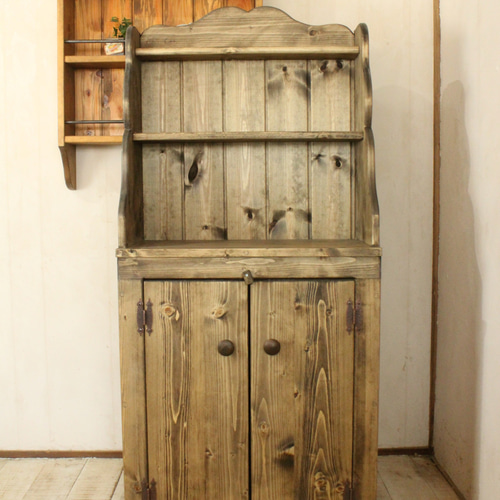 ハンドメイド　カップボード　エボニー色 カップボード エボニー色 その他家具 putto 通販 18281314