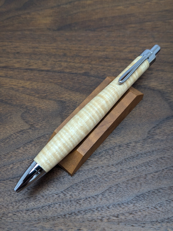 新作】メイプル縮杢 ボールペン No.655 ペン・筆記用具 工房 TAISHI