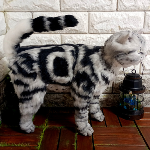 アートドール アメリカンショートヘア猫ぬいぐるみ ハンドメイド