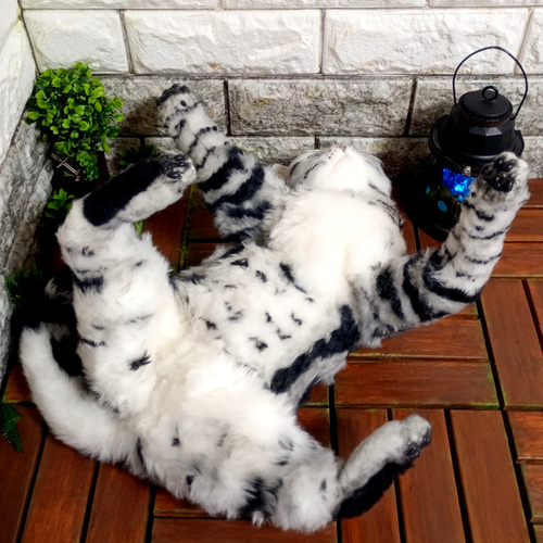 自在猫】自在に可動できるリアルな等身大アメリカンショートヘアの