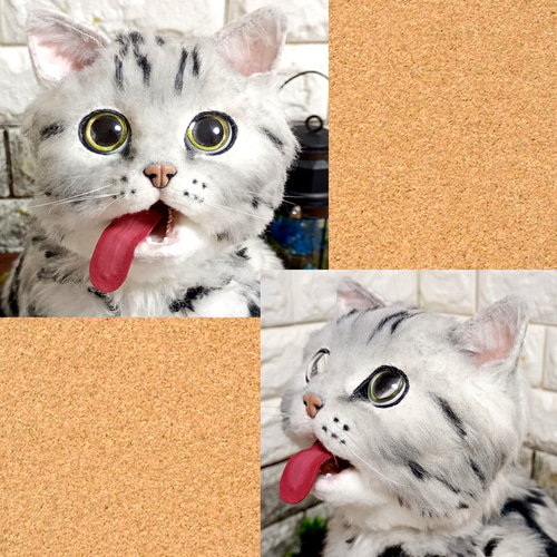 自在猫】自在に可動できるリアルな等身大アメリカンショートヘアの