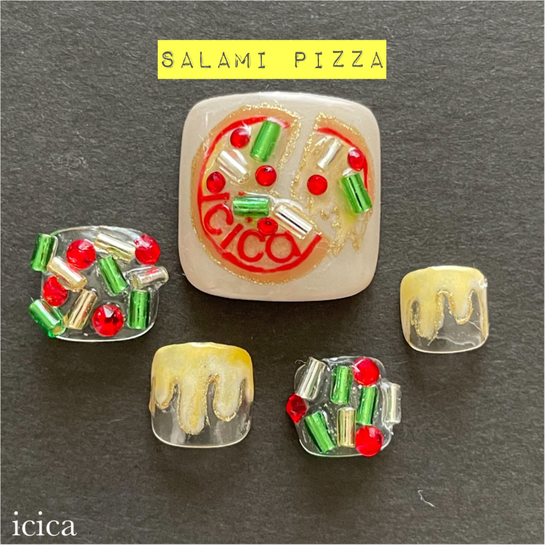 ポップスナックフットネイル　ピザ