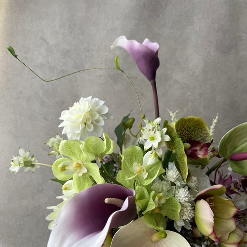 お洒落花嫁さんに人気な抜け感ブーケ/アーティフィシャルフラワー