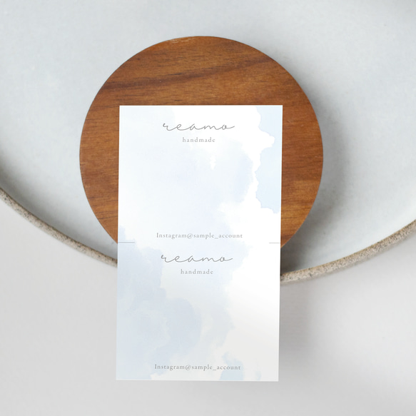 名刺半分＃232／アクセサリー台紙／ピアス台紙／ショップカード 名入れ