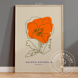 アートポスター 花 ナチュラル ボタニカルポスター 5760 イラスト