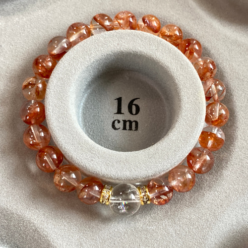 虹入り水晶×オーラクォーツ（ヘマタイトインクォーツ） 天然石  