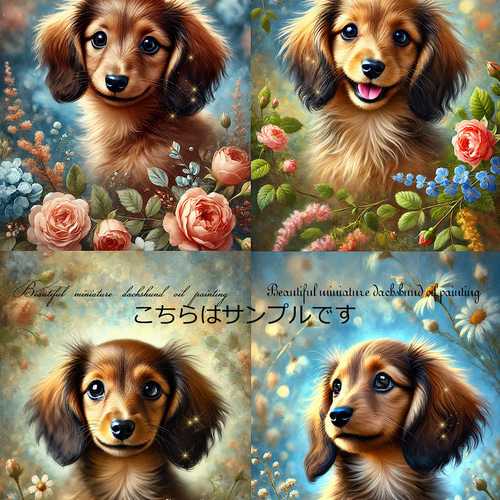 オリジナル 生地 ブロックデザイン パネル生地 犬 犬柄 ミニチュア