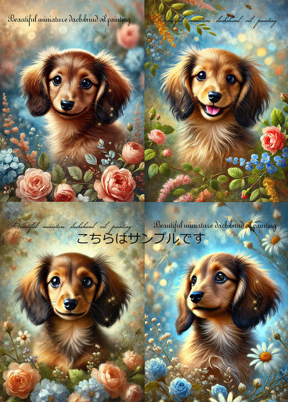 オリジナル 生地 ブロックデザイン パネル生地 犬 犬柄 ミニチュア