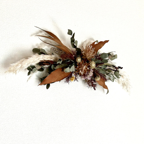 特大　横長スワッグ　パンパスグラス　インテリア　ドライフラワー　スワッグ　撮影 特大 横長スワッグ ドライフラワー 撮影 インテリア