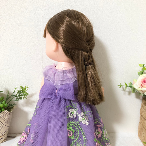 パープルカラープリンセスドレス26cmドール服☆ソランちゃん服 レミン