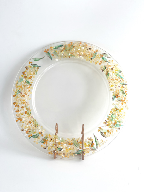 金木犀～キンモクセイ～のガラスの大皿(32cm) 大皿 SISLA5 通販