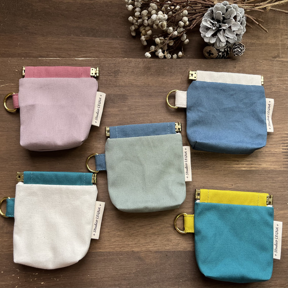 バネポーチ⭐︎帆布ポーチ⭐︎パカパカとクセになる開けやすさ