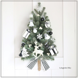 ゴールドベル & ホワイトリボン のクリスマスツリートップ