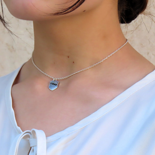 シールドネックレス シルバー925 【刻印無料】 シールド 盾 ネックレス