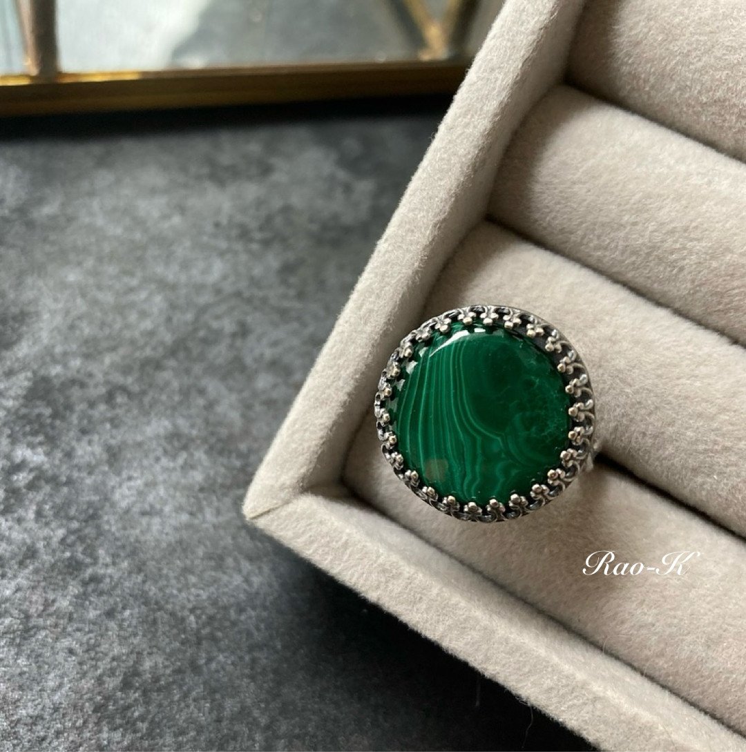 ✨ヨーロピアン・アンティーク調リング〜マラカイト