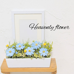 仏花 　ヘブンリー・フラワー  スカイブルー プリザーブドフラワー 17枚目の画像