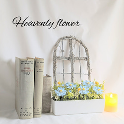 仏花 　ヘブンリー・フラワー  スカイブルー プリザーブドフラワー 9枚目の画像