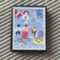 日本 切手ブローチ10043 ブローチ Yukio TANZAWA 通販 18283110