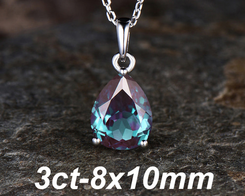 ミニマリスト 6 月誕生石 アレキサンドライト ネックレス