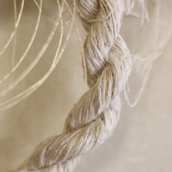 きびそシルク正月飾り　しめ縄風リース 3枚目の画像