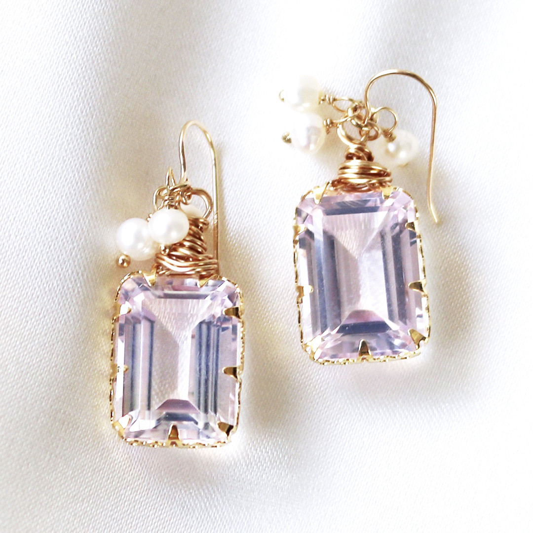 【ゆめかわ大粒スコロ】Dolciumi Grande・ピアス（スコロライト約14×10mm）金具14KGF