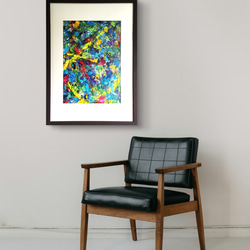ループNo2.躍- 抽象画 46×38㎝ F8 原画1点のみ インテリア