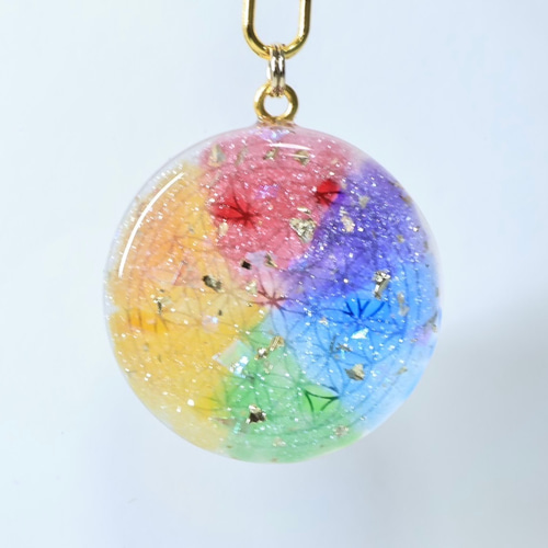 マカロンナ　❀フラワーオブライフキーホルダー❀ フラワーオブライフ キーホルダー 虹色 その他雑貨 Miracle 通販