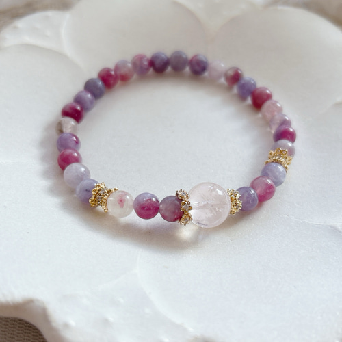 希少ユニコーンストーンの可愛いゴムブレスレット 希少ユニコーン