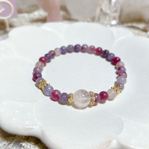 ユニコーンストーン（トルマリン）＆セリサイトインクオーツ 天然石