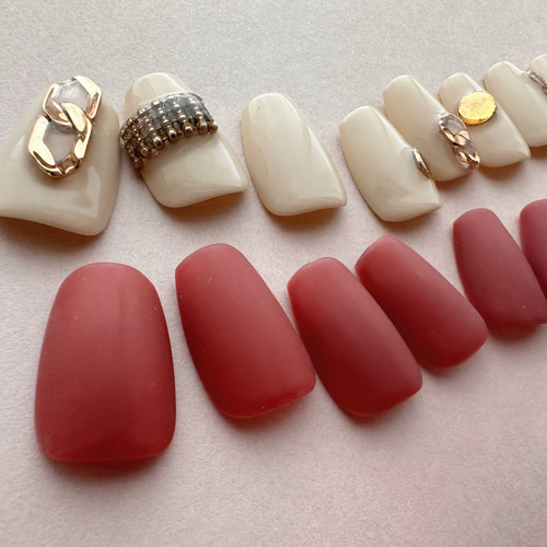 シンプルネイル パーツ バレリーナネイル ネイルチップ（つけ爪