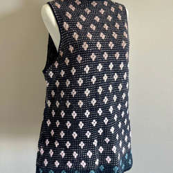 手編み ノースリーブ メリノウール100%使用 8枚目の画像