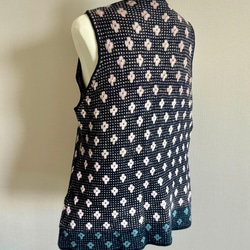 手編み ノースリーブ メリノウール100%使用 6枚目の画像