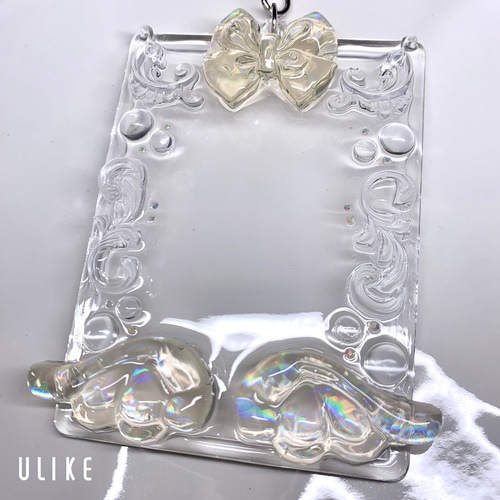 レジン トレカケース 硬質ケース デコ 推し活 B8 オレンジ 名刺