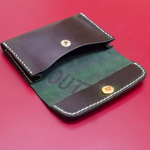 新喜皮革コードバン カードケース 名刺入れ 馬革 ハンドメイド