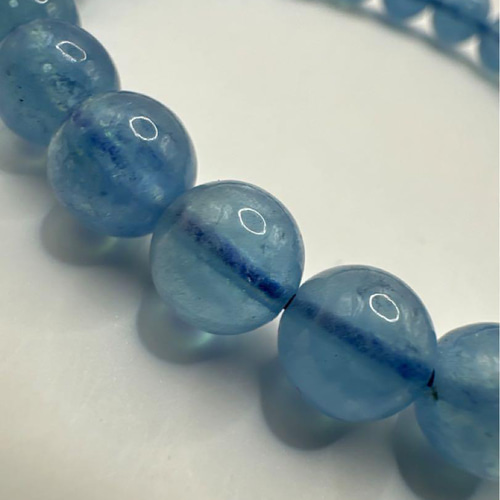 7A ディープアクアマリン 7.5mm 天然石 ブレスレット ブレスレット