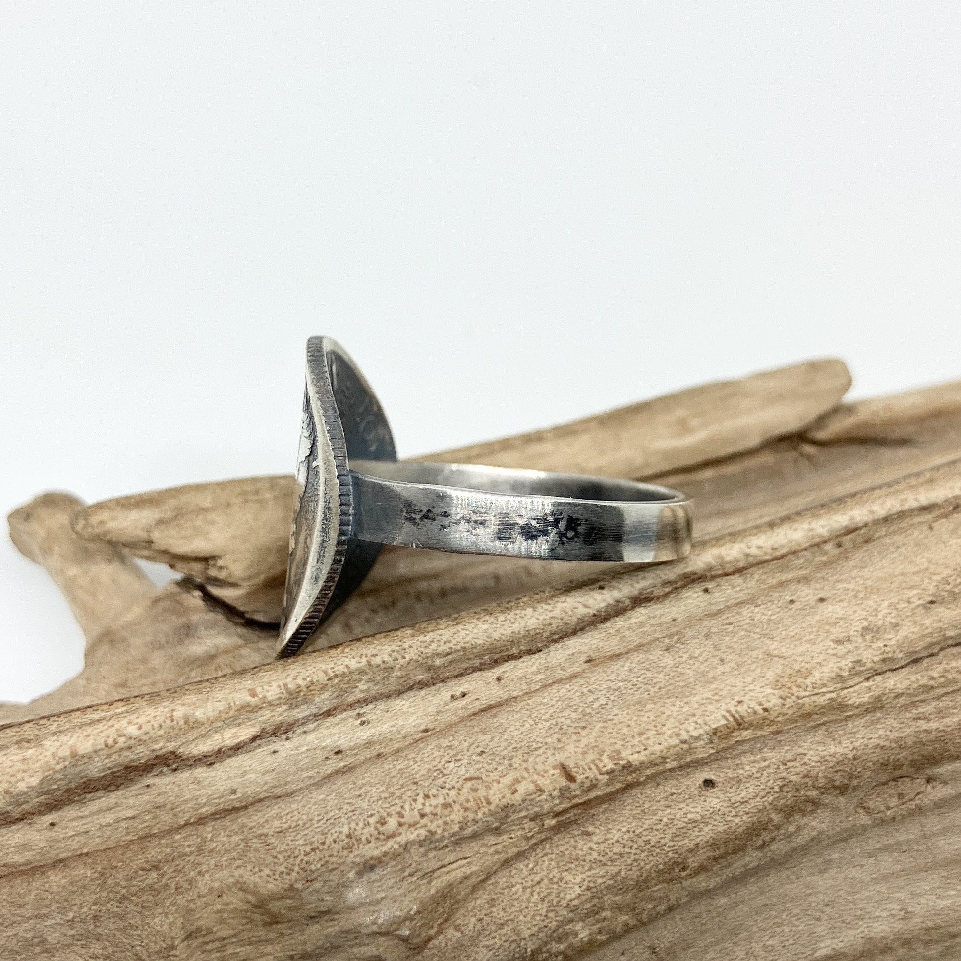 マーキュリーダイム　ヴィンテージコイン　シルバー　リング　指輪　18号　#インディアンジュエリー　ネイティブアメリカン