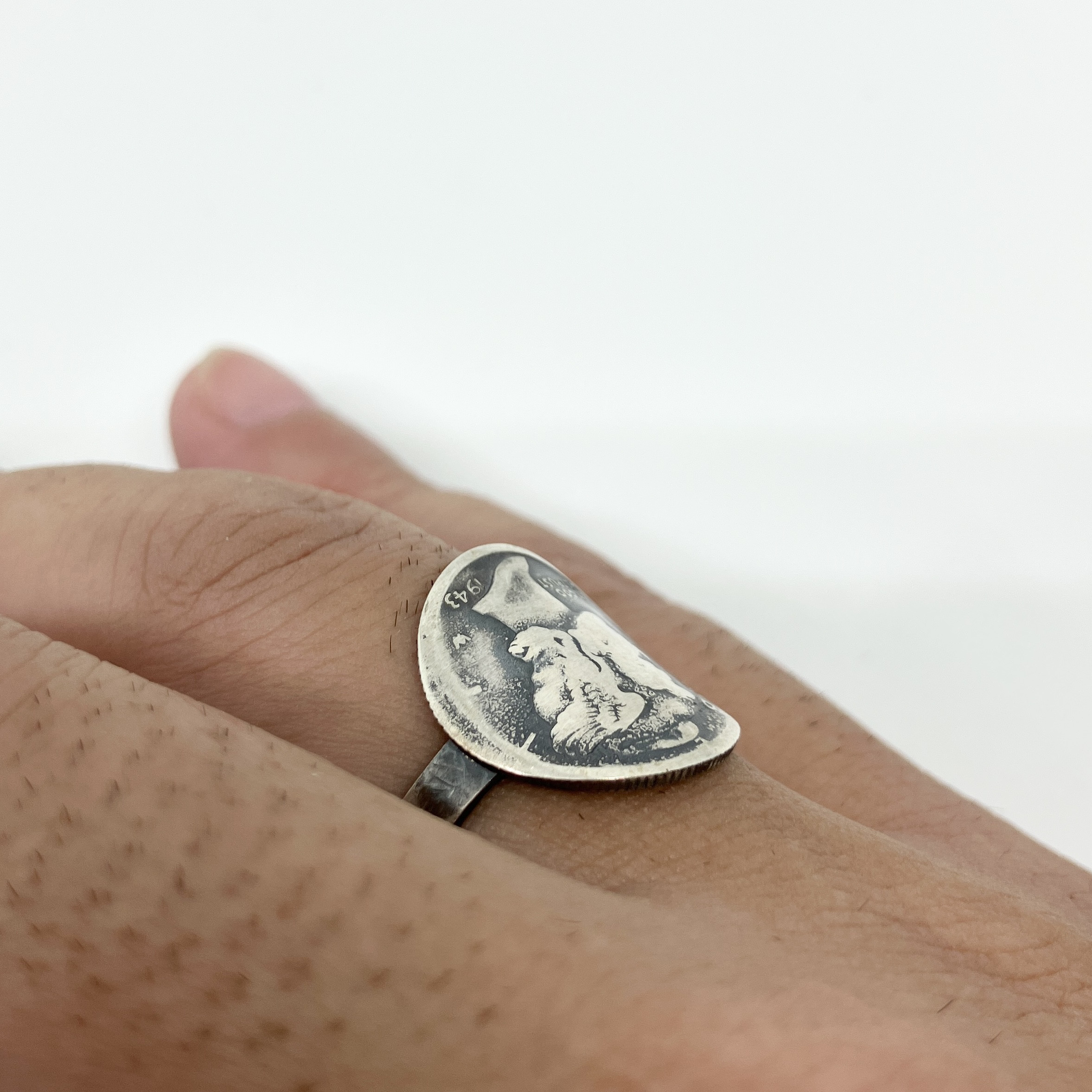 マーキュリーダイム　ヴィンテージコイン　シルバー　リング　指輪　18号　#インディアンジュエリー　ネイティブアメリカン