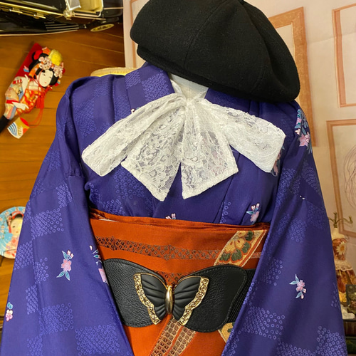 和洋折衷 単衣着物 ミニ丈 ワンピース ドレス 和ロリ 2部式作り 和洋折衷 単衣着物 ミニ丈 ワンピース ドレス 和ロリ 2部式作り