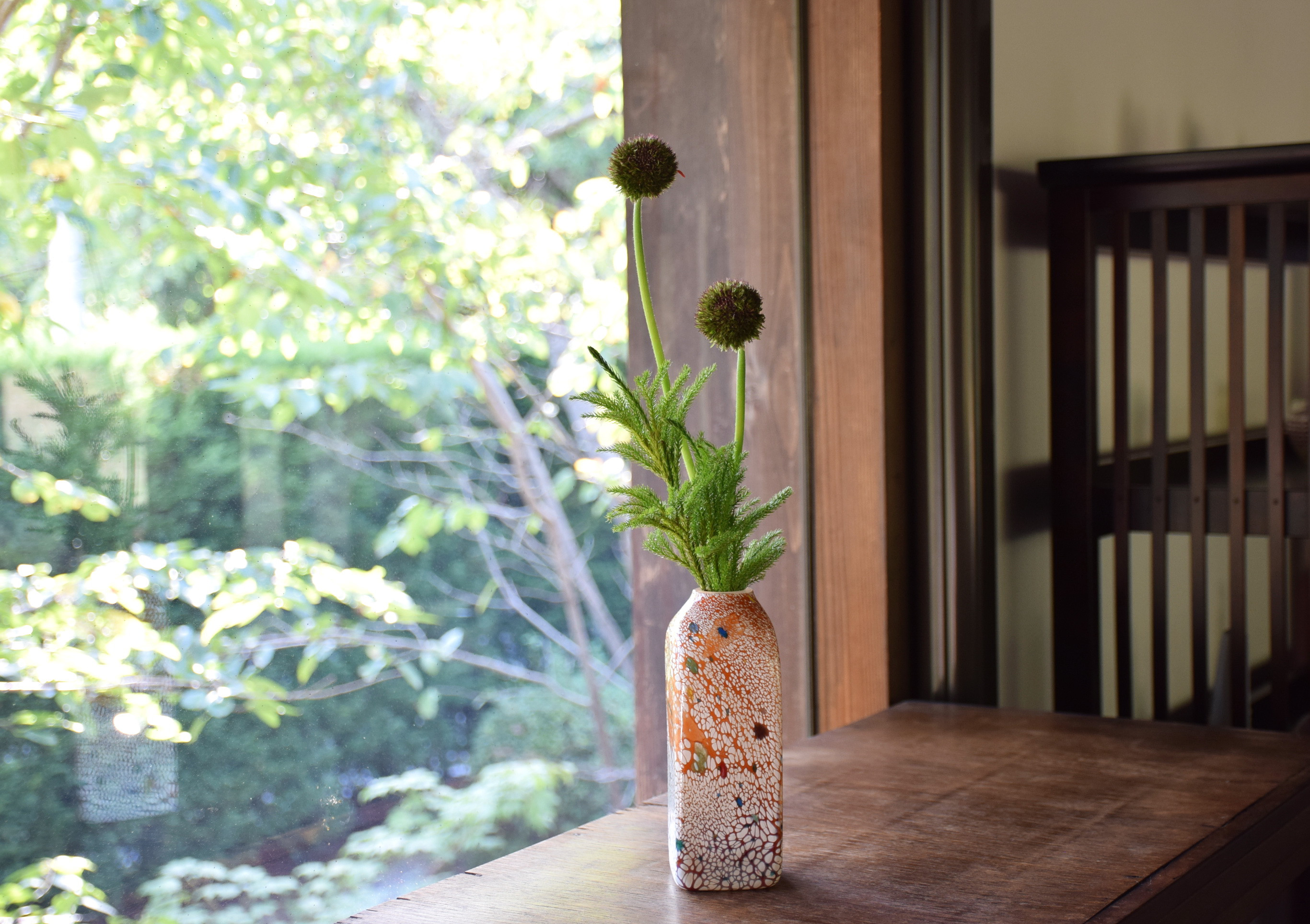 しかくく長い一輪挿し～秋～